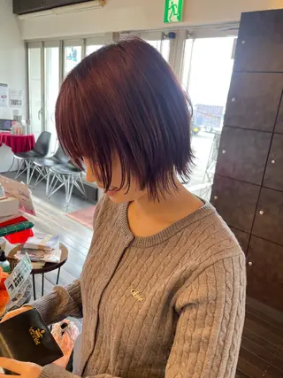 セミロング カラー 🤎韓国ヘア ベージュ まゆか🤎のヘアスタイル