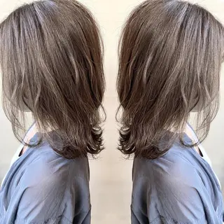 ミディアム カラー ヘアアレンジ ネイル マツエク・マツパ 夜23時まで予約🉑 reverieあきらのヘアスタイル