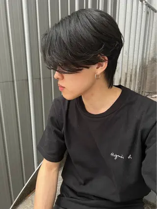 ショート メンズ メンズパーマ特化/ シャドウ/波巻/陸翔のヘアスタイル