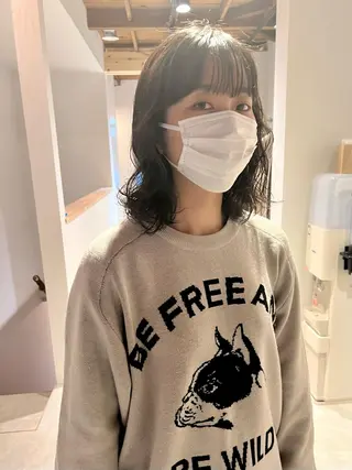 ミディアム パーマ io濱川 遥のヘアスタイル