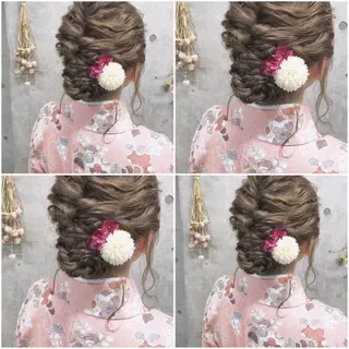 セミロング カラー ヘアアレンジ Satsuki ✂︎♡のヘアスタイル