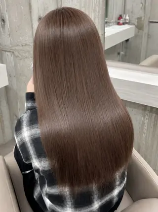 セミロング 簡単ワンカールレイ ヤーカット清水隆央のヘアスタイル