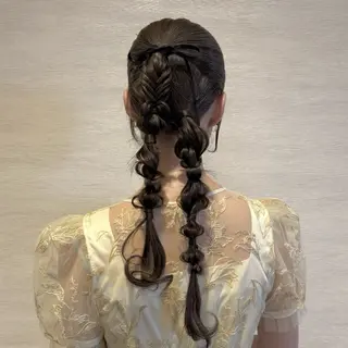 ロング ヘアアレンジ 海音 心斎橋美容室のヘアスタイル