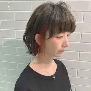 ショート カラー インナーカラー/天神 ブリーチ/吉田のヘアスタイル
