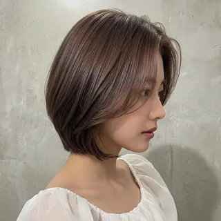 ショート 庭木華瑠🐾ボブ🧡 透明感カラー✨のヘアスタイル