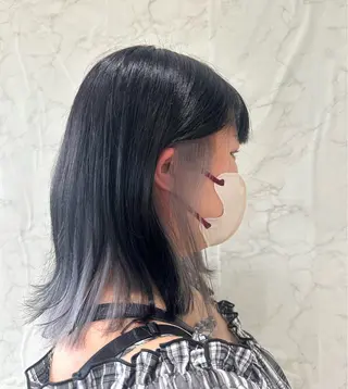 ミディアム カラー 福本 ルミのヘアスタイル