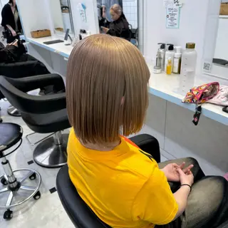 ミディアム 🤎モテ髪&透明感 ミルクティー🥣🤎のヘアスタイル
