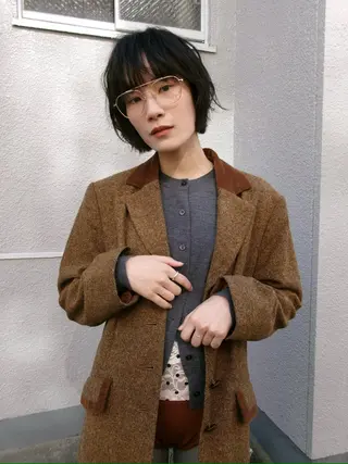 ミディアム パーマ 松永 なつみのヘアスタイル