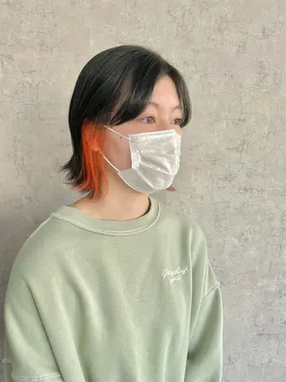 ショート カラー パーマ ヘアアレンジ メンズ キッズ ネイル マツエク・マツパ エビスザキレン/メン ズ/心斎橋🌳のヘアスタイル