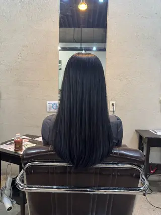 ロング カラー 髪質改善カラー透明感 ダブルカラー幕田のヘアスタイル