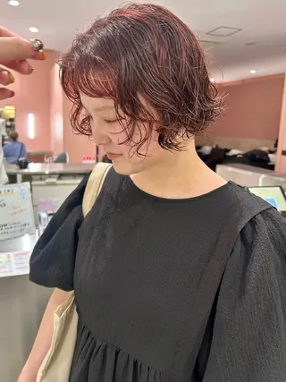 ショート パーマ 👔ボブ﹨髪質改善 ストレート🩳ももかのヘアスタイル