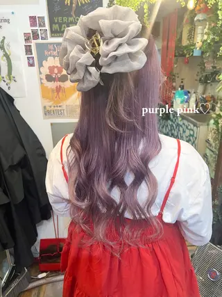 ロング カラー ヘアアレンジ カラーパティシエ facce🌼ikoのヘアスタイル