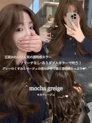 カラー 暖色/透明感カラー 🤍yuzuho🫧のヘアスタイル