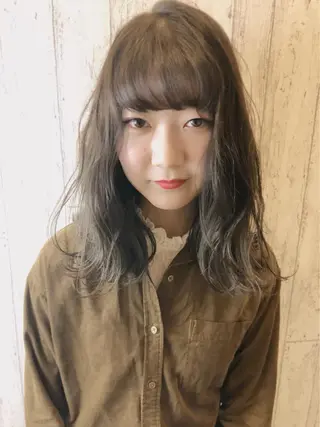 ミディアム カラー 透明感カラー/韓国 ブリーチ/古橋のヘアスタイル