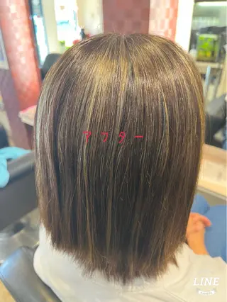 ミディアム カラー 織田 英之のヘアスタイル