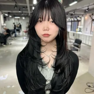 ロング 心斎橋 韓国レイヤ ー指名No.1renのヘアスタイル