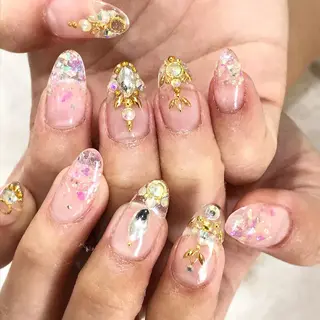 ネイル 渋谷/チップ長さ出し 👑アプレgel-xのネイルデザイン