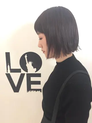 ミディアム カラー ✂️小顔カット✂️ 山本有紀のヘアスタイル
