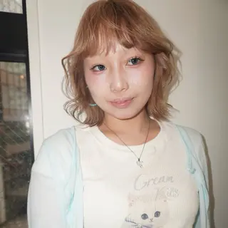 ショート カラー ヘアアレンジ MIYU/ケアブリ ーチカラー/デザインのヘアスタイル