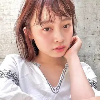 ミディアム カラー ヘアアレンジ 【ダメージレス施術】 【透明感】北村 拓也のヘアスタイル