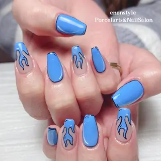 ミディアム ネイル 🐾enen style 🐾のネイルデザイン