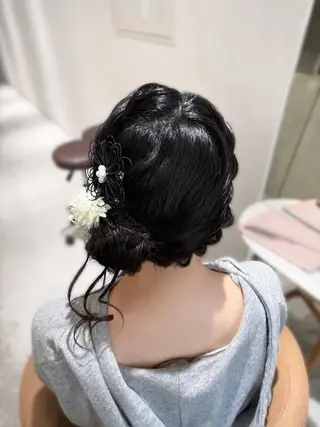 ヘアアレンジ ゆうひ🎀艶カラー/ ヘアメ/チョコカラーのヘアスタイル