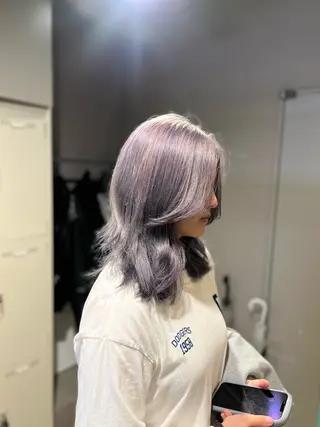 ミディアム カラー ヘアアレンジ 💍透明感×韓流ハイ トーン💍RYUTAのヘアスタイル