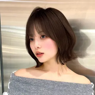 ミディアム カラー ヘアアレンジ 韓国ヘア/ロー レイヤー/Rumiのヘアスタイル
