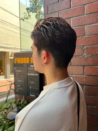 ショート カラー メンズ 川原大空 無料パーマモデル募集のヘアスタイル