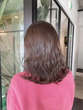 セミロング ダブルカラーベージュ 新潟/万代/髙橋魁真のヘアスタイル