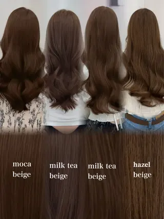 ロング カラー miyuu/ ブリーチなしベージュのヘアスタイル