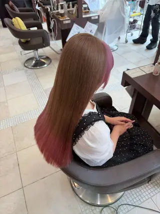 ロング ベージュ/透明感 color/rinのヘアスタイル