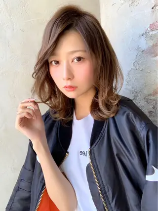 ミディアム ショートヘアー◎ 縮毛矯正◎のヘアスタイル