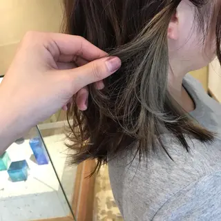 セミロング kiyono ⭐︎ダブルカラーのヘアスタイル