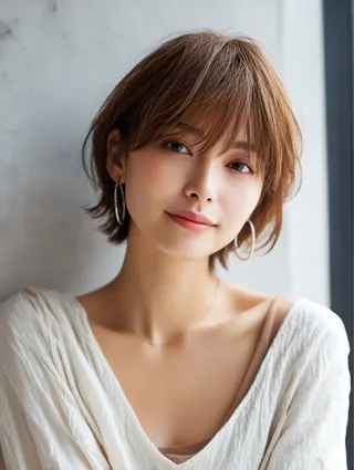 ショート 守屋 歩夢 レイヤーカットのヘアスタイル