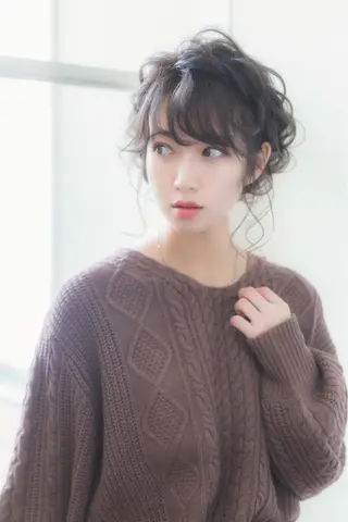 ミディアム カラー ヘアアレンジ 【滝川市 美容師】 髙橋昌也のヘアスタイル