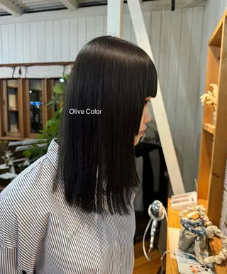 セミロング ボブ/カシスカラー/ 村田茉優のヘアスタイル