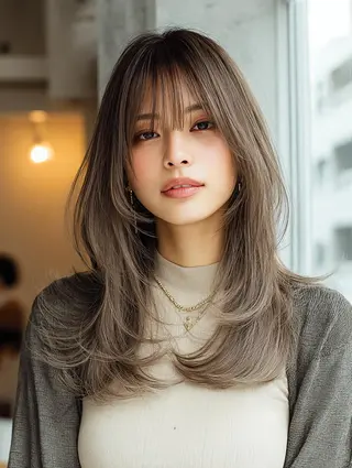 セミロング 艶髪診断で絶対綺麗✨ お悩み解決✨京谷宥✨のヘアスタイル