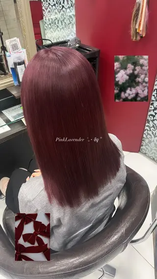 セミロング カラー レイヤーカット 艶髪🎀HINATAのヘアスタイル