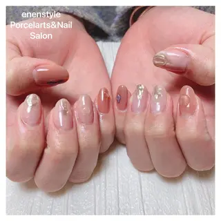 ミディアム ネイル 🐾enen style 🐾のネイルデザイン