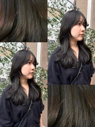セミロング 透明感カラー 人気NO.1MIYUのヘアスタイル