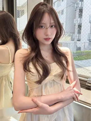 ロング ヘアアレンジ 🌻夏の透明感カラー 🩵韓国レイヤー櫻井のヘアスタイル