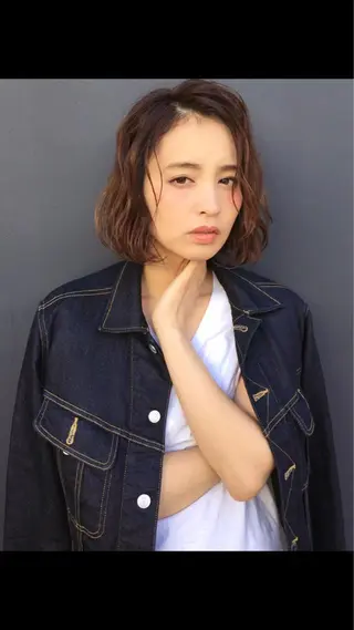 ミディアム 透明感カラー🌿ボブ ✨飛田 ケイのヘアスタイル