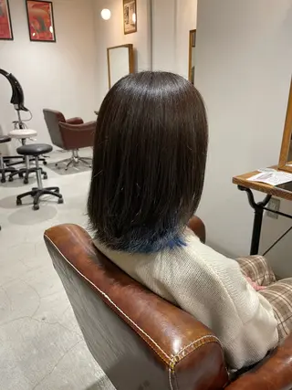 ミディアム カラー 増田 夏季のヘアスタイル