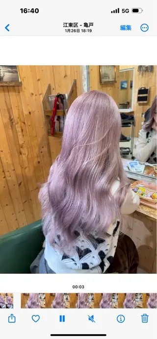 ロング ハイトーン belle ナホのヘアスタイル