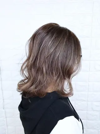 ミディアム カラー 髪質改善縮毛矯正 美容師✂️山崎竜二のヘアスタイル