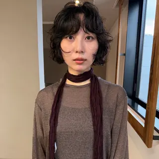 ショート パーマ パーマ/透明感カラー 元町🌱takutoのヘアスタイル