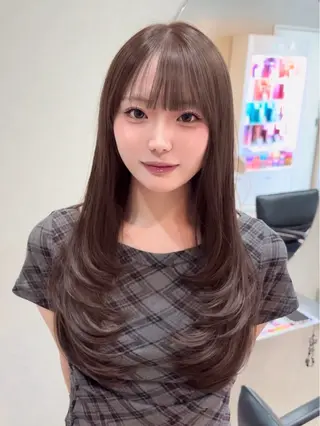 ロング カラー 艶感カラー 🩵レイヤー/紫音のヘアスタイル