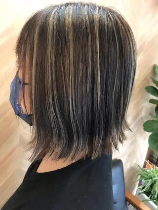 ミディアム カラー hair works raptureのヘアスタイル