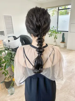 セミロング カラー ヘアアレンジ ひなの .のその他イメージ